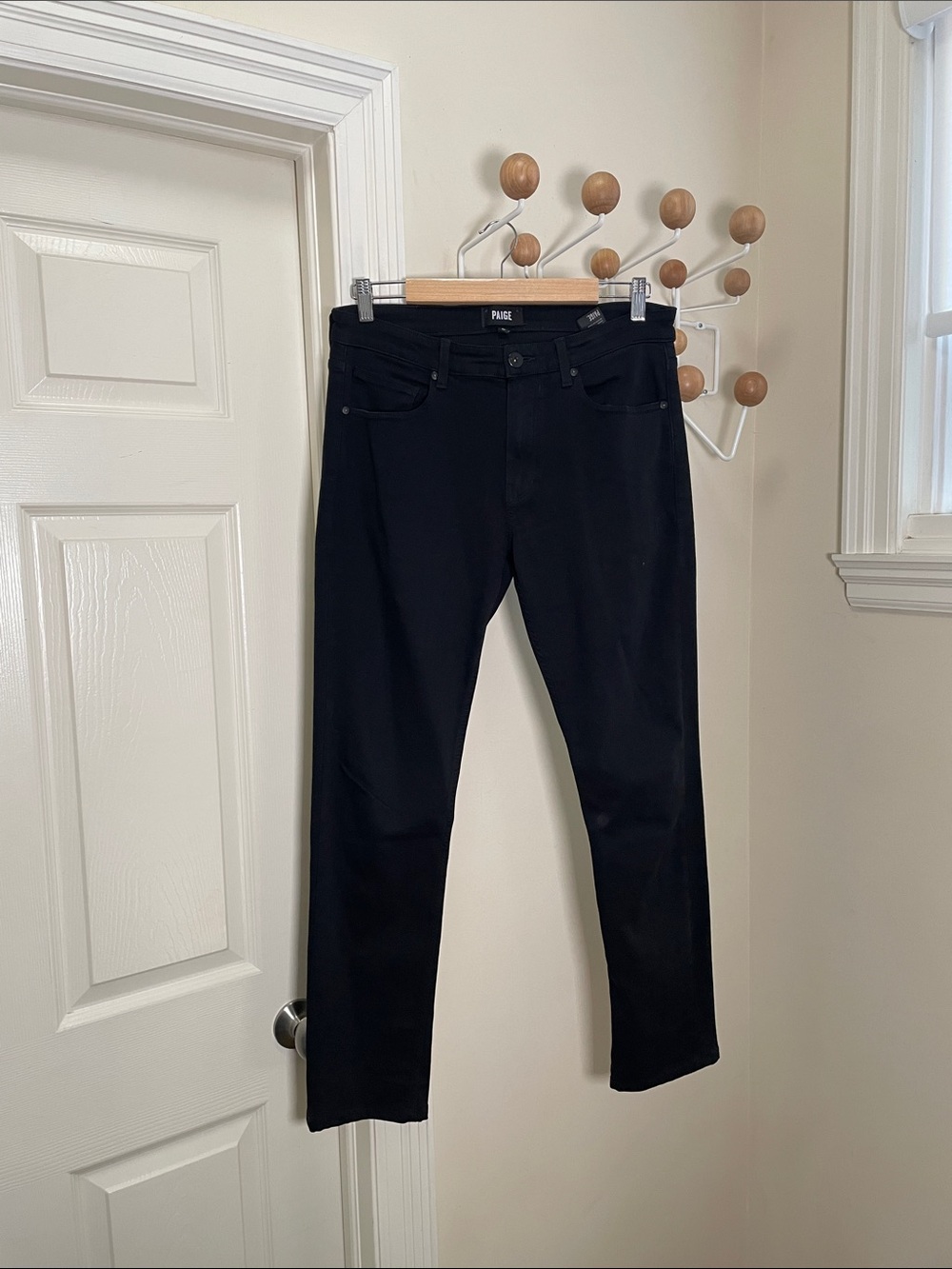 Paige - Lennox Slim Casual Pants - Black - 32x32